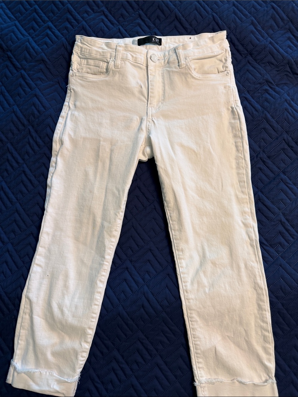 Kut from the Kloth White Ankle Crop Jeans